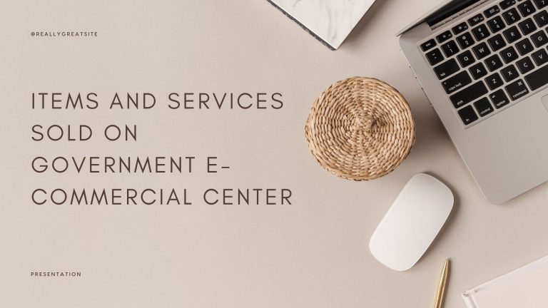 Items and Services Sold on Government E-commercial center